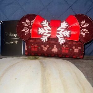 Loungefly Disney Minnie Mouse Sweater Holiday Wallet — BoxLunch Exclusive